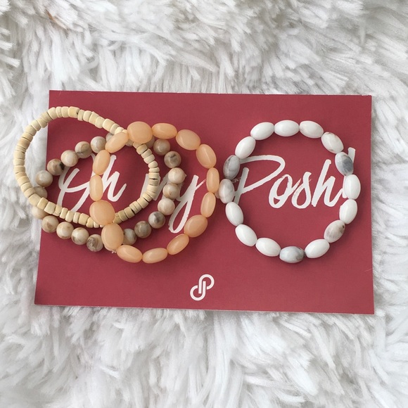 🌸TROPICAL 4 STRETCHABLE BRACELETS STACK - Picture 2 of 4